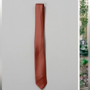 Revelry Satin Tie and Pocket Square - cinnamon rose